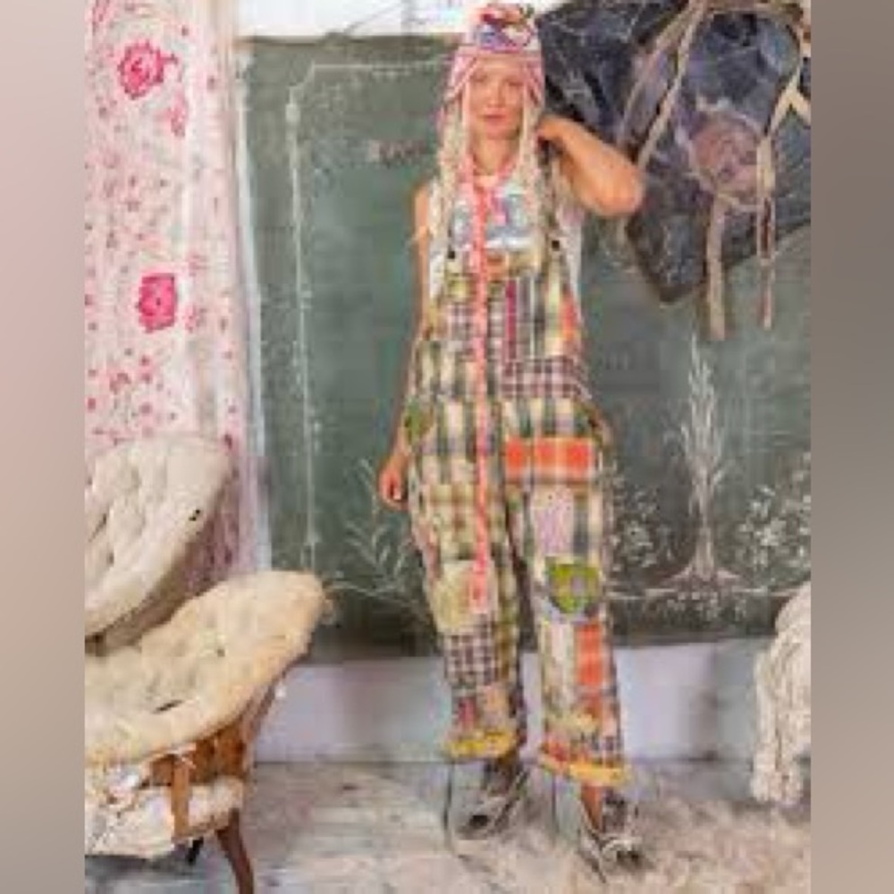 Magnolia Pearl Patchwork Plaid Overalls